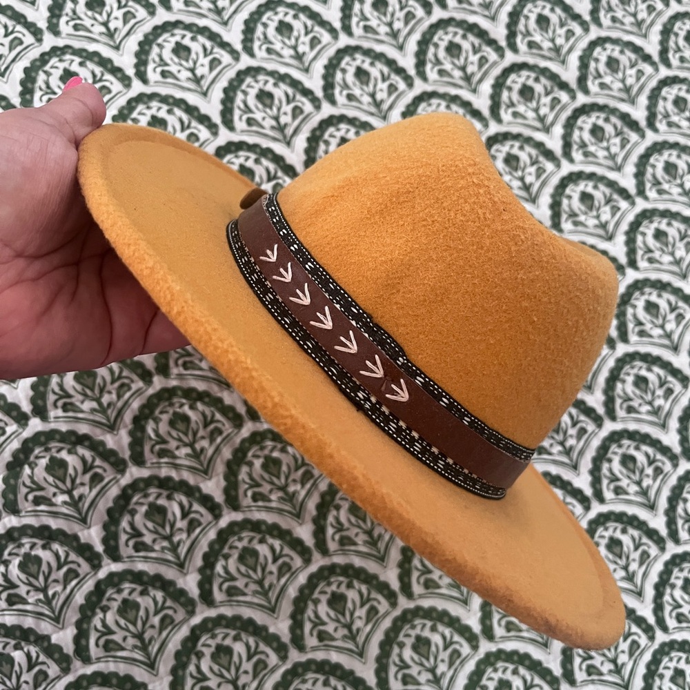 Stylish Mustard Fedora Hat